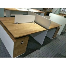 屏風工作位  WH-W034工作位  規格尺寸：歐橡+象牙白2800*2800*750（可定制）