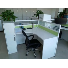屏風辦公桌(帶衣柜，帶主機托盤，帶鍵盤拖，帶移動柜，環保材料，尺寸顏色可定制)